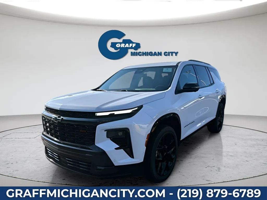 White 2026 Chevrolet Traverse RS for sale in Michigan City, IN