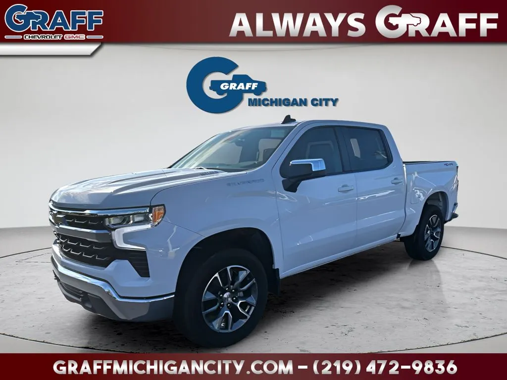 White 2026 Chevrolet Silverado 1500 LT for sale in Michigan City, IN