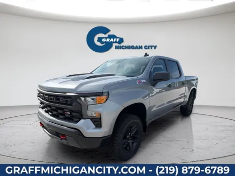 Gray 2026 Chevrolet Silverado 1500 Custom Trail Boss for sale in Michigan City, IN