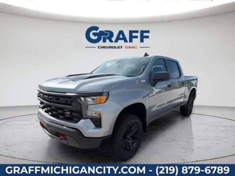 Gray 2026 Chevrolet Silverado 1500 Custom Trail Boss for sale in Michigan City, IN