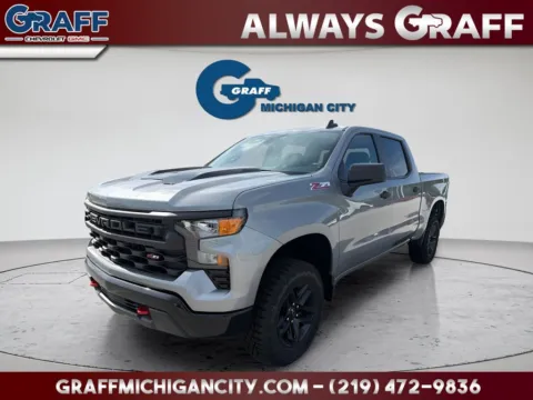 Gray 2026 Chevrolet Silverado 1500 Custom Trail Boss for sale in Michigan City, IN