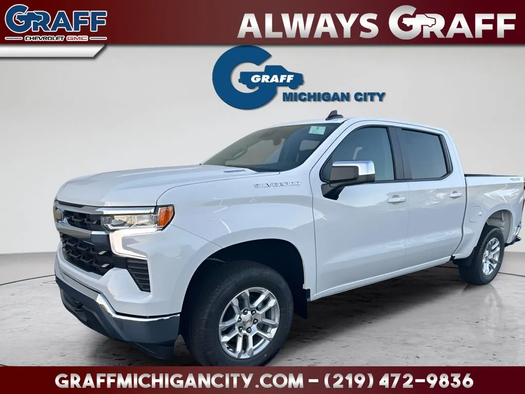 White 2026 Chevrolet Silverado 1500 LT for sale in Michigan City, IN