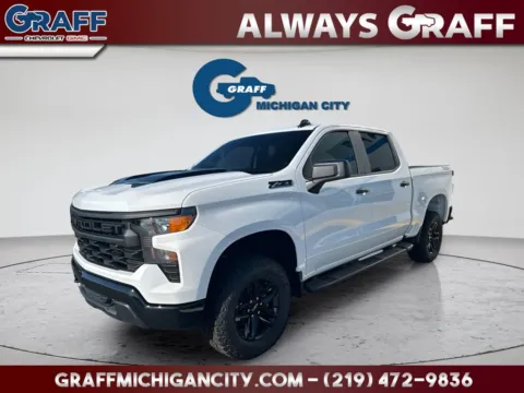 White 2026 Chevrolet Silverado 1500 Custom Trail Boss for sale in Michigan City, IN