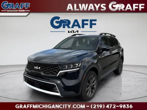 Black 2023 Kia Sorento X-Line SX Prestige for sale in Michigan City, IN