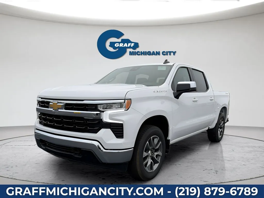 White 2026 Chevrolet Silverado 1500 LT for sale in Michigan City, IN