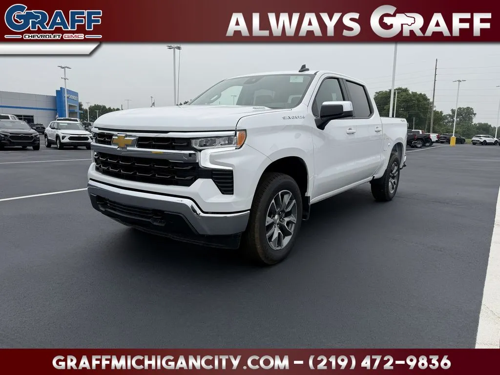 White 2026 Chevrolet Silverado 1500 LT for sale in Michigan City, IN