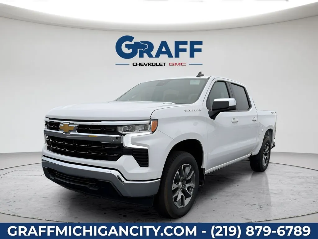 White 2026 Chevrolet Silverado 1500 LT for sale in Michigan City, IN
