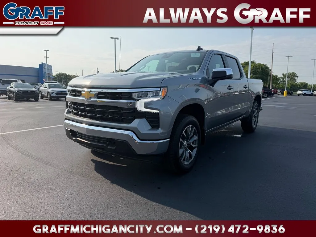 Gray 2026 Chevrolet Silverado 1500 LT for sale in Michigan City, IN