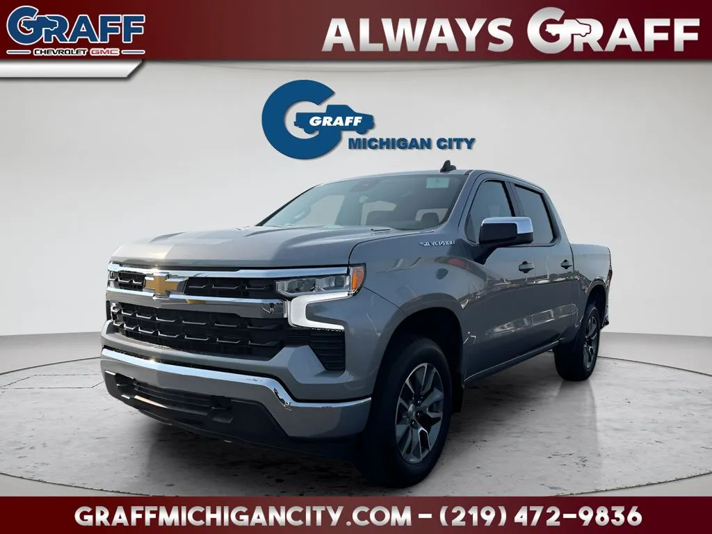 Gray 2026 Chevrolet Silverado 1500 LT for sale in Michigan City, IN