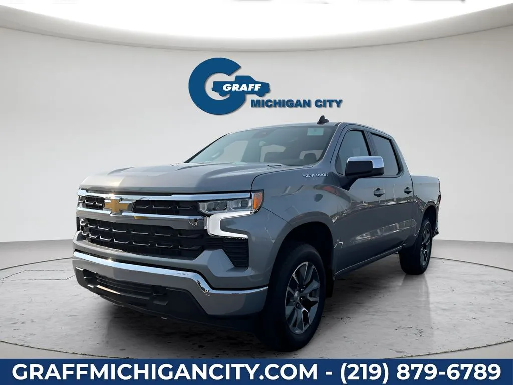 Gray 2026 Chevrolet Silverado 1500 LT for sale in Michigan City, IN