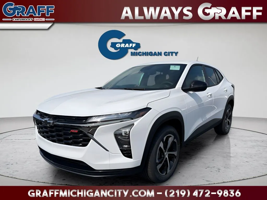White 2026 Chevrolet Trax 1RS for sale in Michigan City, IN