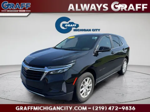 Black 2024 Chevrolet Equinox LT for sale in Michigan City, IN
