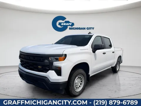 White 2026 Chevrolet Silverado 1500 WT for sale in Michigan City, IN