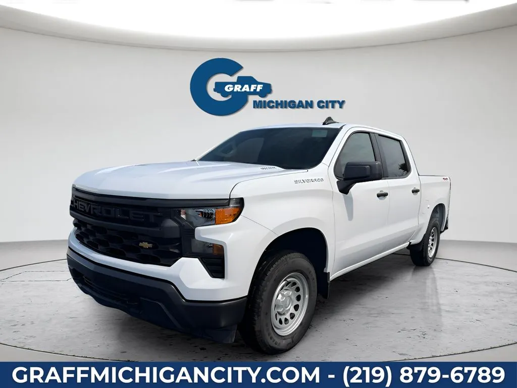 White 2026 Chevrolet Silverado 1500 WT for sale in Michigan City, IN