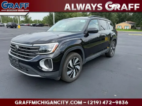 Black 2026 Volkswagen Atlas 2.0T SE w/Technology for sale in Michigan City, IN