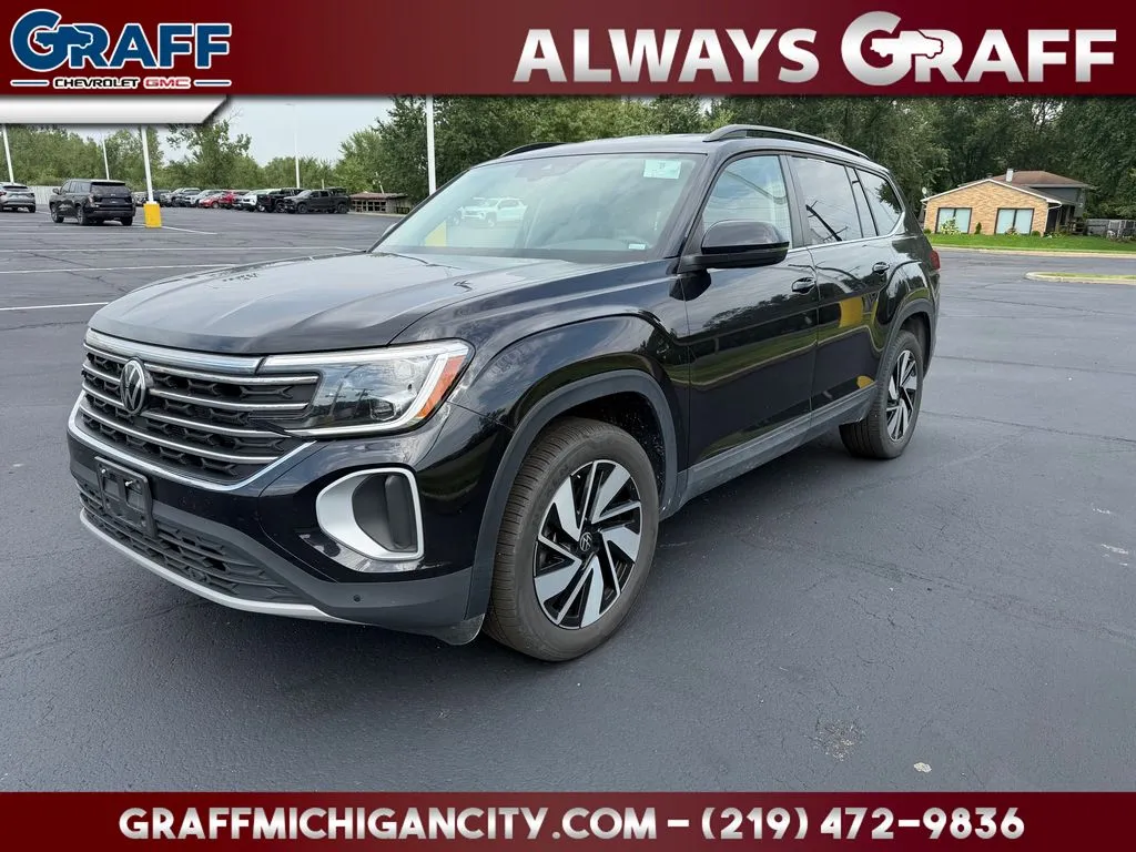 Black 2026 Volkswagen Atlas 2.0T SE w/Technology for sale in Michigan City, IN