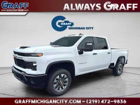 White 2026 Chevrolet Silverado 2500 HD Custom for sale in Michigan City, IN