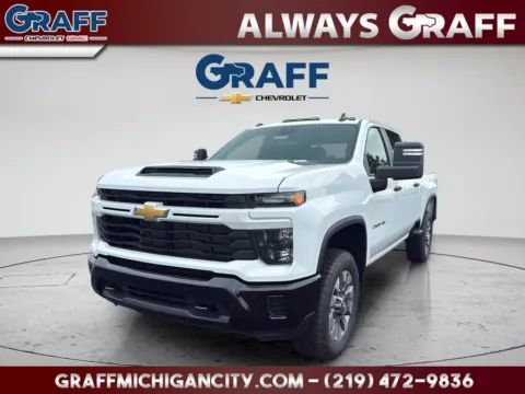 White 2026 Chevrolet Silverado 2500 HD Custom for sale in Michigan City, IN