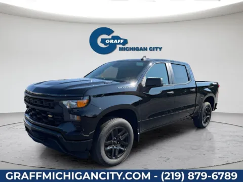 Black 2026 Chevrolet Silverado 1500 Custom for sale in Michigan City, IN