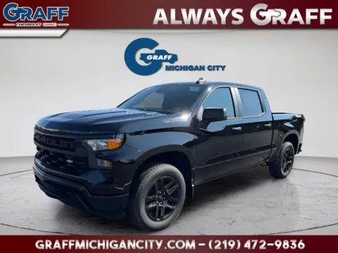 Black 2026 Chevrolet Silverado 1500 Custom for sale in Michigan City, IN