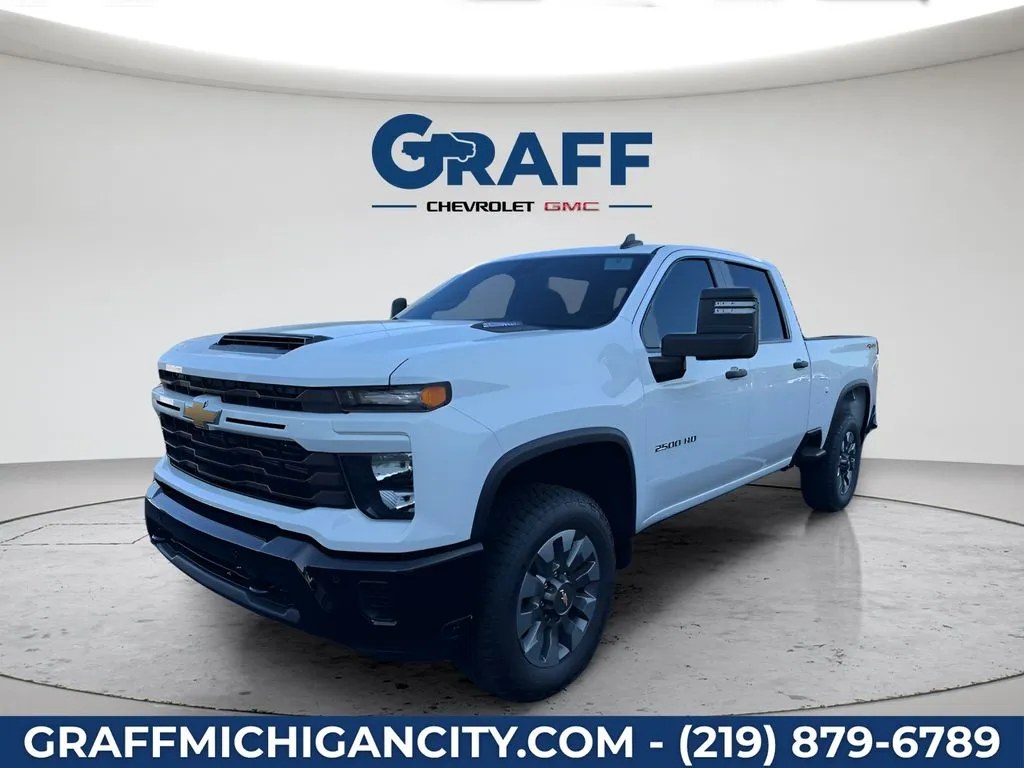 White 2026 Chevrolet Silverado 2500 HD Custom for sale in Michigan City, IN