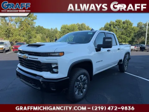 White 2026 Chevrolet Silverado 2500 HD Custom for sale in Michigan City, IN