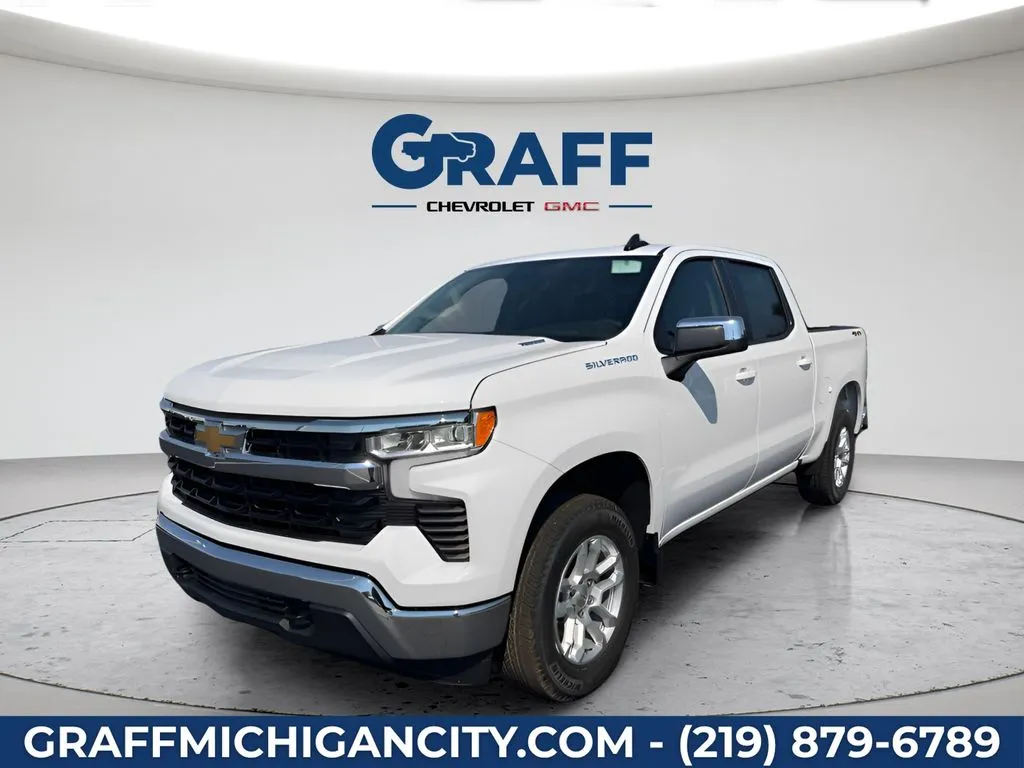 White 2026 Chevrolet Silverado 1500 LT for sale in Michigan City, IN