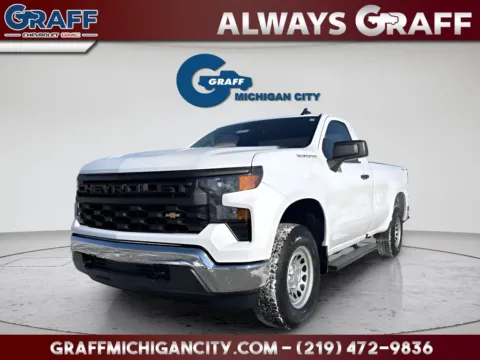 White 2026 Chevrolet Silverado 1500 WT for sale in Michigan City, IN