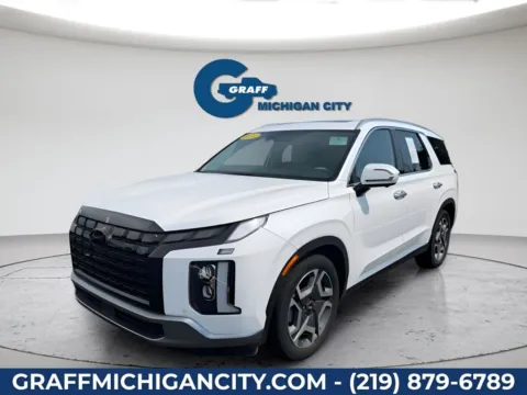 White 2024 Hyundai Palisade Limited for sale in Michigan City, IN