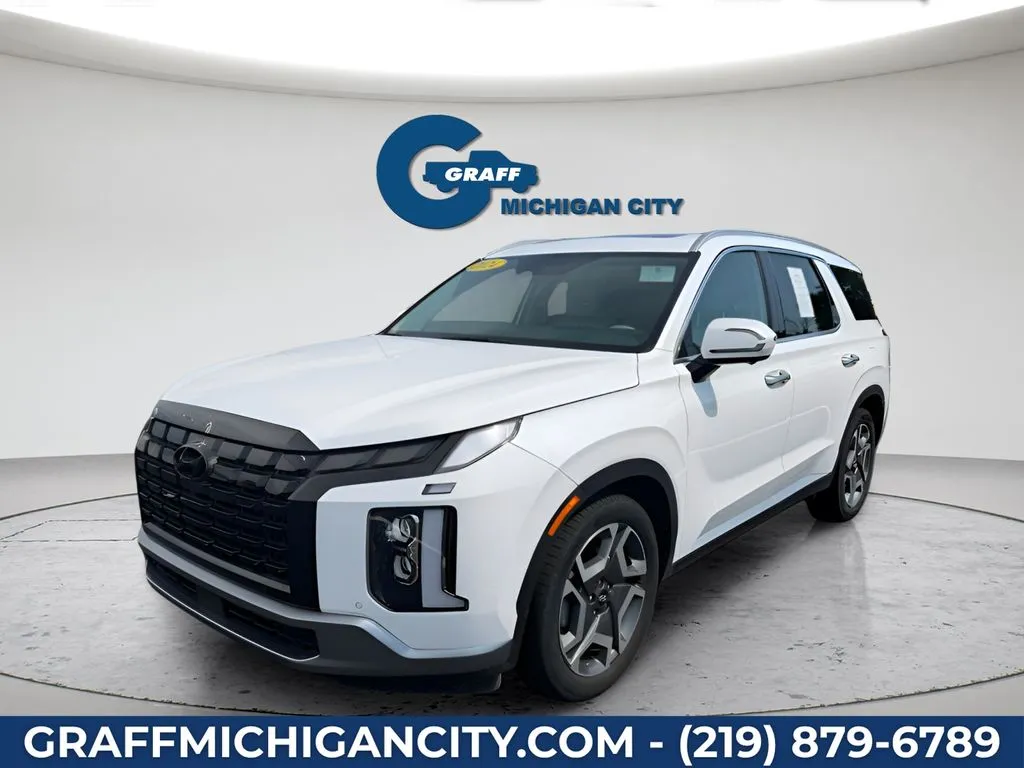 White 2024 Hyundai Palisade Limited for sale in Michigan City, IN