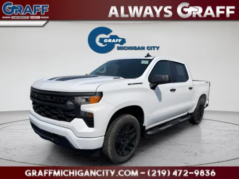 White 2026 Chevrolet Silverado 1500 Custom for sale in Michigan City, IN