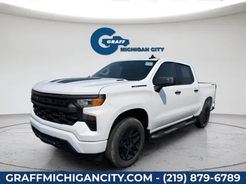 White 2026 Chevrolet Silverado 1500 Custom for sale in Michigan City, IN