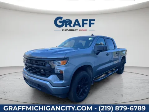 Gray 2026 Chevrolet Silverado 1500 Custom for sale in Michigan City, IN