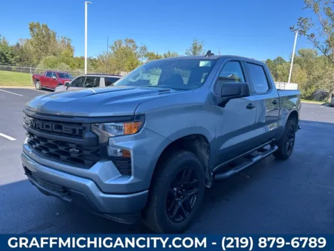 Gray 2026 Chevrolet Silverado 1500 Custom for sale in Michigan City, IN