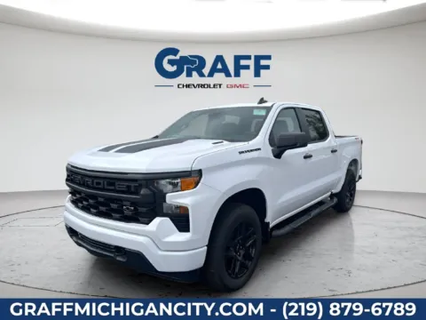 White 2026 Chevrolet Silverado 1500 Custom for sale in Michigan City, IN