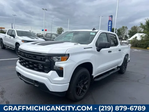 White 2026 Chevrolet Silverado 1500 Custom for sale in Michigan City, IN