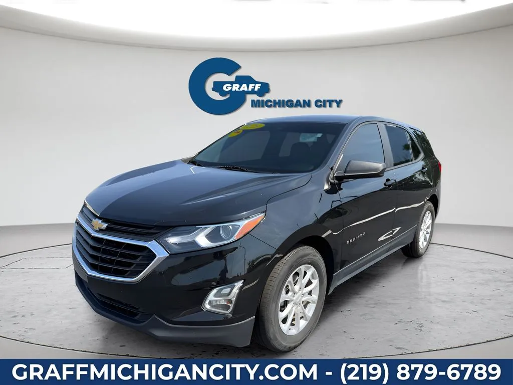 Black 2020 Chevrolet Equinox LS for sale in Michigan City, IN