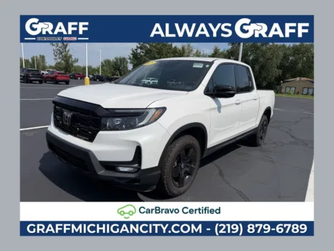 White 2025 Honda Ridgeline Black Edition for sale in Michigan City, IN