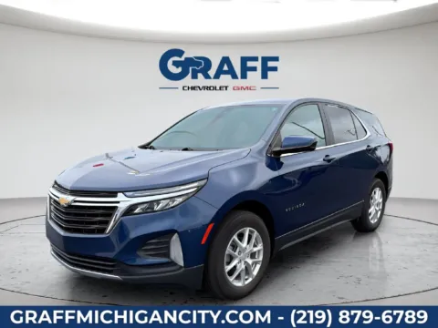 Blue 2022 Chevrolet Equinox LT for sale in Michigan City, IN