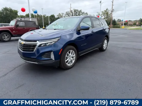 Blue 2022 Chevrolet Equinox LT for sale in Michigan City, IN