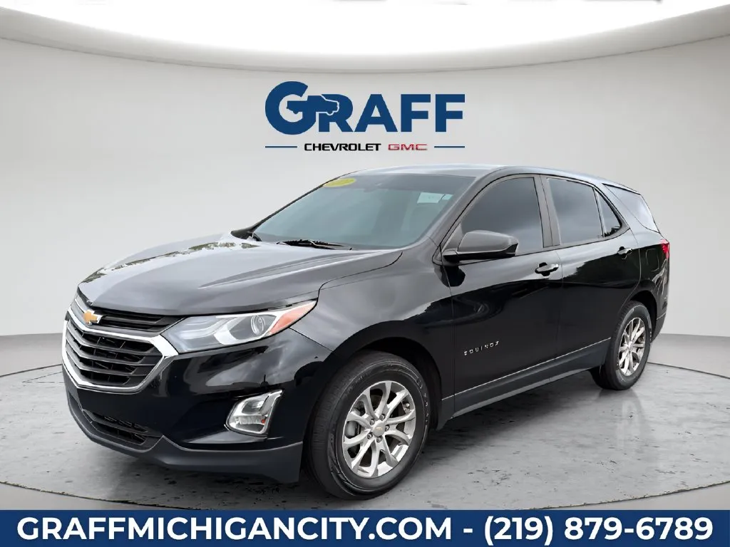 Black 2020 Chevrolet Equinox LS for sale in Michigan City, IN