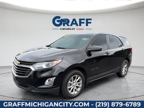 Black 2020 Chevrolet Equinox LS for sale in Michigan City, IN