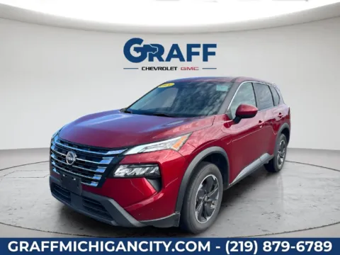 Red 2024 Nissan Rogue SV for sale in Michigan City, IN