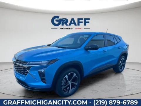Blue 2026 Chevrolet Trax 1RS for sale in Michigan City, IN