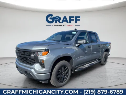 Gray 2026 Chevrolet Silverado 1500 Custom for sale in Michigan City, IN