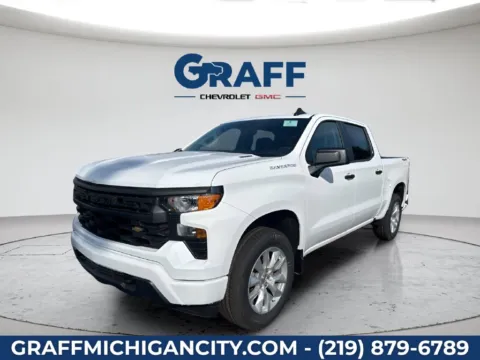 White 2026 Chevrolet Silverado 1500 Custom for sale in Michigan City, IN