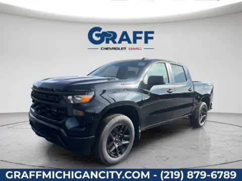 Black 2026 Chevrolet Silverado 1500 Custom for sale in Michigan City, IN