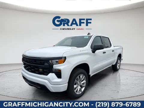 White 2026 Chevrolet Silverado 1500 Custom for sale in Michigan City, IN