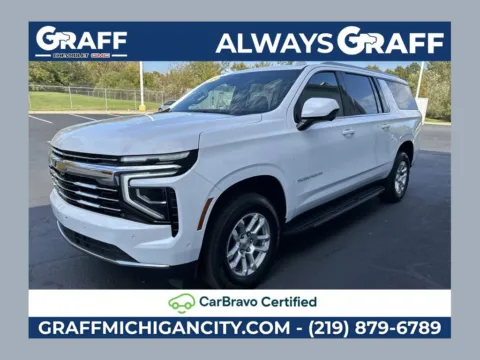 White 2025 Chevrolet Suburban LT for sale in Michigan City, IN