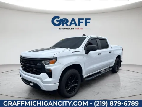 White 2025 Chevrolet Silverado 1500 Custom for sale in Michigan City, IN